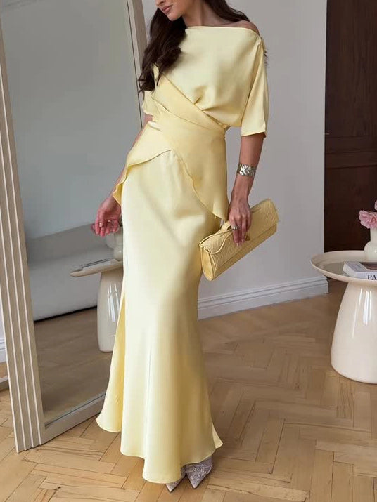 Midnight Elegance Satin Set