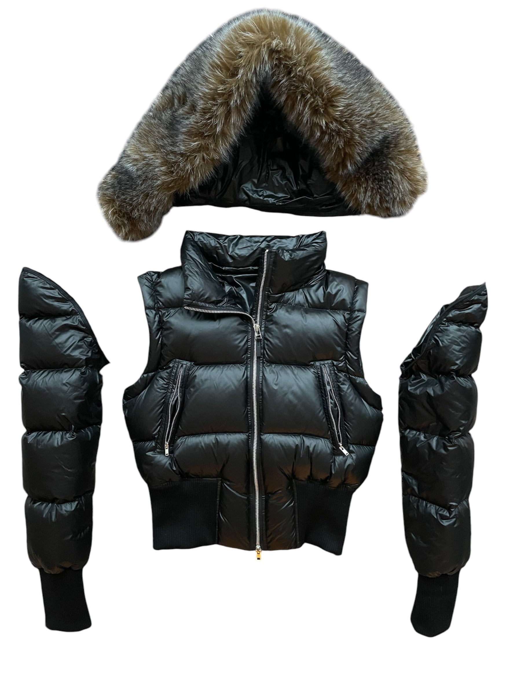 3 in 1 00s Leather Laqué Jacket