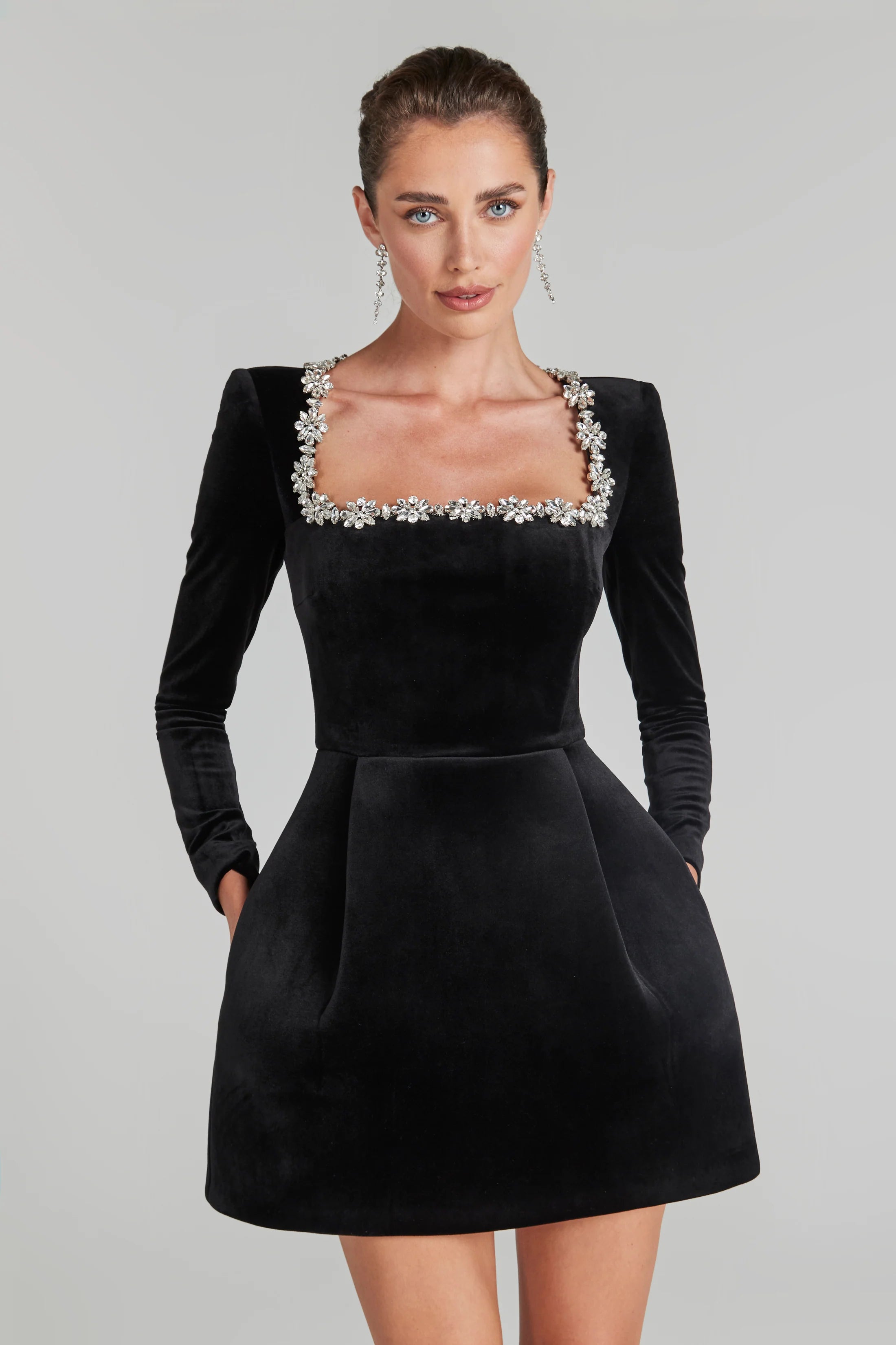 Opéra de Velours Embellished Mini Dress