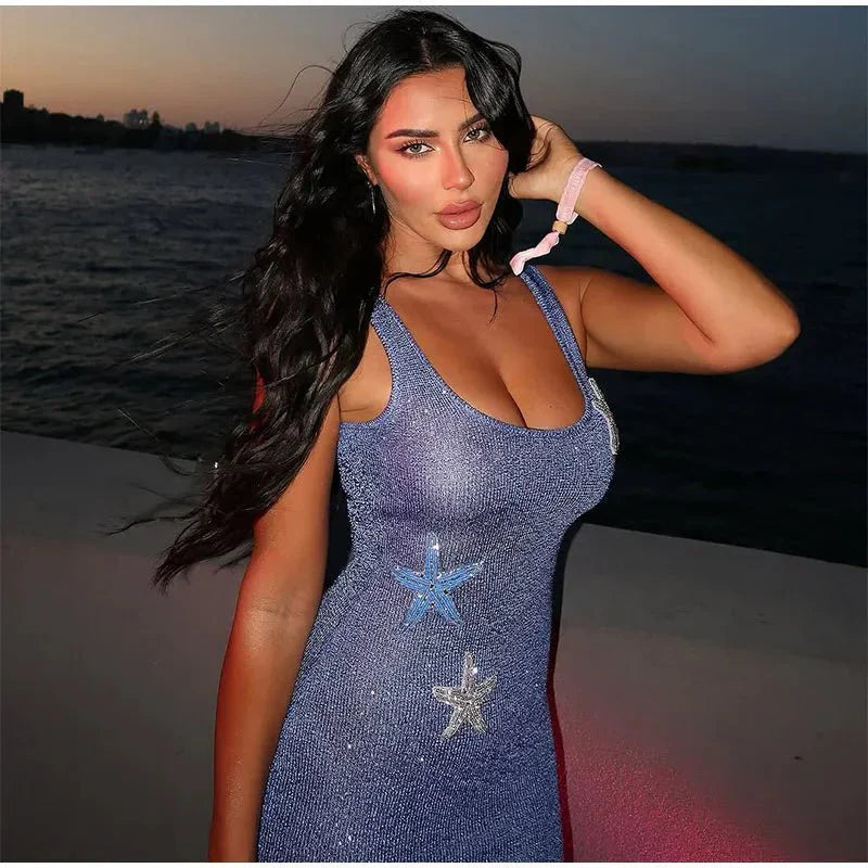 Starfish Sparkle Knit Beach Dress